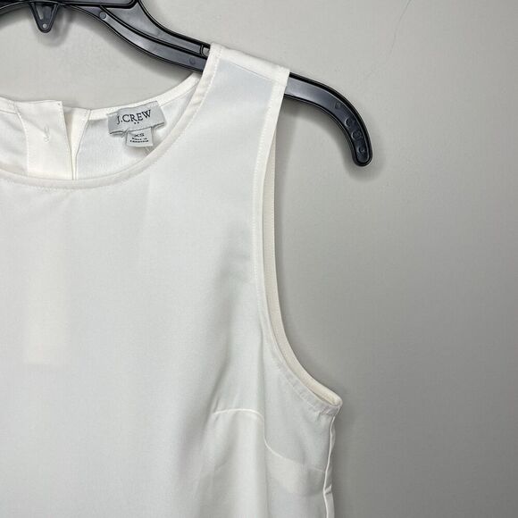 J.CREW Top Women XS Sleeveless Button-Back Shell NEW Ivory BY429 - Picture 3 of 11